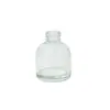 Botella Aromática Redonda Marrón de 100 ml para Aromaterapia sin Fuego Difusor Volátil de Ratán de Moda Botella de Vidrio para Aromaterapia en Casa