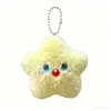 Decoração de pingente de estrela de cinco pontas de pelúcia para árvore de Natal, nova decoração para festa de fim de ano PlushStarOrnamen