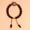 Sândalo vermelho puro sândalo lobular sândalo rosa criativo Rosewood incrustado latão frente e verso oco costas Nuvem pulseira pequena diy para homens e mulheres