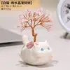 Amatista Rosa Natural Cristal Amarillo Árbol del Dinero Gato de la Suerte Adorno Escritorio de Oficina Entrada Árbol del Dinero Regalo de Escritorio