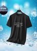 Camiseta de Verano para Hombre de Manga Corta de Seda de Hielo, Holgada, Cuello Redondo, Transpirable, Secado Rápido, Absorbente de Sudor, Malla, Casual y Versátil