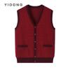 Casal de meia-idade e idosos 12 pinos double-lift V-neck colete masculino feminino single-breasted colete de bolso