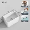 Grande Lavatório de Cerâmica para Mop para Banheiro de Casa Varanda, Pequeno Lavatório de Chão, Estilo Americano