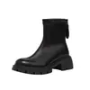Botas Martin de Suela Gruesa Chuyuji Modelo Nuevo 2026 Botas Elásticas Ajustadas Estilo Británico Botines Retro para Mujer