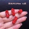 Accesorios de arena roja de alto contenido natural brazalete de cuerda roja de cinabrio cuero reposo cinabrio rojo pulsera colgante pequeño DIY al por mayor
