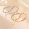 Pulsera de Moneda de Moda Yiluyin S925 Plata de Ley Chapada en Oro, Exquisita y Versátil, Elegante Joyería de Pulsera de Plata para el Día a Día