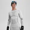 Traje Deportivo para Mujer, Capa Base de Lana Merino para Esquiar, Ropa de Secado Rápido para Senderismo al Aire Libre, Ropa Térmica Absorbente de Sudor para Correr y Aeróbicos