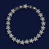 Pulsera Geométrica Transfronteriza de Flor de Zirconia con Colgante, Pulsera Floral Sencilla, Moderna y Versátil con Colgante de Gota de Agua y Borla, Joyería y Accesorios para Manos