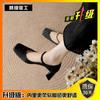 Zapatos Mary Jane Rojos con Correa Única para Mujer, Nuevo Estilo 2025, Zapatos de Boda con Tacón Grueso, Zapatos Xiuhe, Tacones Altos de Punta Cuadrada, Zapatos de Boda de Boca Baja