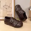 Hebilla Versátil Aumento de Altura Interior Nuevo Estilo Coreano Zapatos Pequeños de Cuero Retro Mocasines para Mujer Zapatos Individuales Otoño 2026 Estilo Británico
