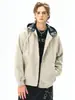 Chaqueta con capucha de algodón lavado estilo americano vintage para hombre, marca de moda Detroit Dressed, lona, manga larga