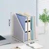 Suporte para documentos para mesa de escritório, organizador de arquivos com múltiplos compartimentos, suporte de ferro metálico para livros de mesa