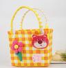 Bolsa de Plástico Tejida a Mano, Bolsa Cuadrada Pequeña, Bolso de Mano Lindo y Sencillo para Niños, Souvenir, Cesta Tejida, Cesta para Verduras al por Mayor