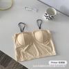 Camisola inglesa de seda helada de una pieza, sexy, sin dejar marcas, con espalda descubierta, ropa interior, exterior y almohadilla para el pecho.
