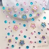 Novos adesivos de strass para o rosto estilo deusa para maquiagem de palco, strass brilhantes para festivais de música, adesivos de strass autoadesivos para maquiagem dos olhos, em estoque para atacado