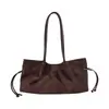 Bolso de hombro tipo tote grande para mujer, de alta gama, estilo retro, de gamuza, transfronterizo