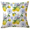 Funda de almohada geométrica de verano de limón para Amazon transfronterizo, tela para el hogar, funda de cojín para sofá, venta directa de fábrica