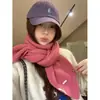 Bufanda Pequeña de Punto Rosa Estilo Coreano para Mujer, Bufanda de Punto para Calidez Invernal y Protección contra el Frío, Calientacuellos, Versátil y de Moda