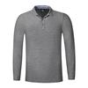 Polo de manga larga para hombre, camiseta de solapa de negocios, ropa de otoño, camiseta informal de algodón, camisa base con logotipo personalizado