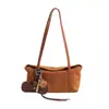 Bolso de axila casual retro otoñal elegante para mujer, estilo europeo y americano, gran capacidad, acabado mate simple, bolso de hombro para ir al trabajo, bolso baguette