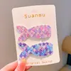 Accesorio Rosa Brillante de Diamante para el Cabello de Conejo para Niños, Lindo Pasador de Estrella de Lentejuelas, Goma para el Cabello para Niñas, Flequillo de Bebé