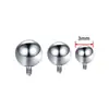 Acero de Titanio Rosca Externa Bola de Repuesto Bola Redonda Piercing de Ceja Piercing de Labio Piercing de Ombligo Accesorios Piercing Corporal DIY Joyería Antialérgica