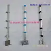 Sistema de Valla Electrónica de Pulsos Juego Completo de Accesorios Malla Eléctrica Antirrobo Postes Terminales de Soporte Intermedio de Aleación de Aluminio 5 Juegos