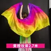 Lenço de Dança do Ventre Lenço de Seda para Dança Gradiente Colorido Fio de Lançamento Manual Performance de Dança Oriental Lenço de Dança do Ventre Tie-Dye