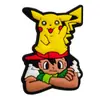 Desenho Animado Pokemon Fofo Pikachu Sapatos de Furo Flor de Sapato Fivela de Sapato Cola Macia DIY Acessórios para Sapatos Amazon Atacado