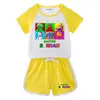 Traje de verano 2023 para niños y niñas, pantalones cortos de bebé, camiseta de manga corta, pantalones cortos, traje deportivo informal de dos piezas para niños