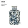 Cerámica de Jingdezhen florero de cerámica antiguo azul y blanco pintado a mano florero soporte para flores ceremonia del té hidropónico creativo estante antiguo adornos de cerámica