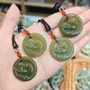Collar Colgante de Buda de Jade Hetian de Xinjiang Natural Ruyi Candado de Paz Marca Sin Problemas Flor de Loto Hebilla de Paz de Jade