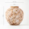 Jarrón Grande de Cerámica Estilo Retro Wabi-Sabi Shumen para Flores Secas, Adorno de Alta Gama para Arreglos Florales de Sala de Estar y Entrada