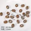 Grânulos de vidro tcheco imitação grãos de café diy pulseira feita à mão colar corrente de celular com contas acessórios material