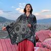 Yunnan Lijiang Qinghai Turismo Split Xale Outono e Inverno Feminino Novo Estilo Étnico Lenço Viagem Tiro Manto Engrossado Manto