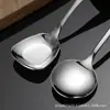 Cuchara para Sandía de Acero Inoxidable Cuchara Pequeña para el Hogar Cuchara para Comedor de Restaurante Cuchara Cuchara Cuchara para Sopa Adulto Comedor Mango Largo Cuchara de Punta