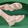 222-4 Nuevas Chanclas de Playa de Cuña Antideslizantes de Velcro para Ocio Primavera y Verano 2025 Tallas Grandes