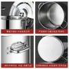 Acero Inoxidable con Tapa 304 Olla Sopa Espesada Barril Sopa Barril Aceite Olla Sopa Hogar Gran Capacidad Cubo Agua Barril Redondo Comercial Carne Guisada