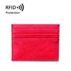 Requintado e elegante Ultra-fino não-genuíno Couro RFID Card Holder Grande Capacidade Multi-card Holder PU Leather Coin Bolsa Cartão Bancário