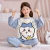 Pijama para Niñas Primavera y Otoño 2025 Nuevo Familiar Algodón Puro Manga Larga Niñas Ropa Infantil Ropa de Casa Las Mujeres Pueden Usar Afuera