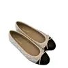 Bailarinas clásicas de mujer estilo francés con lazo, punta redonda, corte bajo, zapatos de mujer de piel suave acolchada