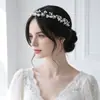 Elegante Diadema Hecha a Mano con Flores para Novia Tocado Diadema Floral Transfronteriza Accesorios para el Cabello Decoraciones de Boda Vestido de Novia Accesorios de Corbata para Recogido