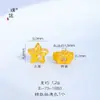 Puzuo Cor Forte que Preserva Ouro Banhado Acessórios DIY Zircônia Riqueza Instantânea Estrela Coração Contas Espaçadoras com Furo Contas para Pulseira para Mulheres