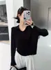 Suéter pullover com lapela e miçangas estilo Andy preguiçoso, design de nicho, feminino, outono e inverno, emagrecedor, novo top casual, moderno