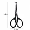 Tijeras de acero inoxidable para cejas tijeras de bordado tijeras de belleza rectas para pestañas herramienta hilo Tijeras de punta cabeza redonda tijeras de belleza