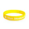 Pulsera de Estudiante Estrella Recompensas para Estudiantes Destacados Fiesta Temática de Estrellas Pulsera de Silicona de Estudiante Estrella