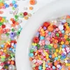 Miçangas de Vidro Coloridas Misturadas Miçangas de Vidro Cristal Contas Soltas Acessórios para Pulseira Colar Anel DIY Feito à Mão