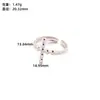 Anillo mínimo de pedido europeo y americano retro ancho plisado de acero de titanio oro de 18k personalizado de acero inoxidable en forma de corazón