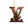 Decorações de Natal Transfronteiriças Novas de 26 Letras Monstro Verde Decorações de Árvore de Natal Grinch Enfeites de Presente de Feriado