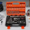 Conjunto de Ferramentas de 53 Peças 1/4 Chave de Catraca Pequena Soquete Chave de Fenda Ferramentas de Reparo para Carro e Motocicleta